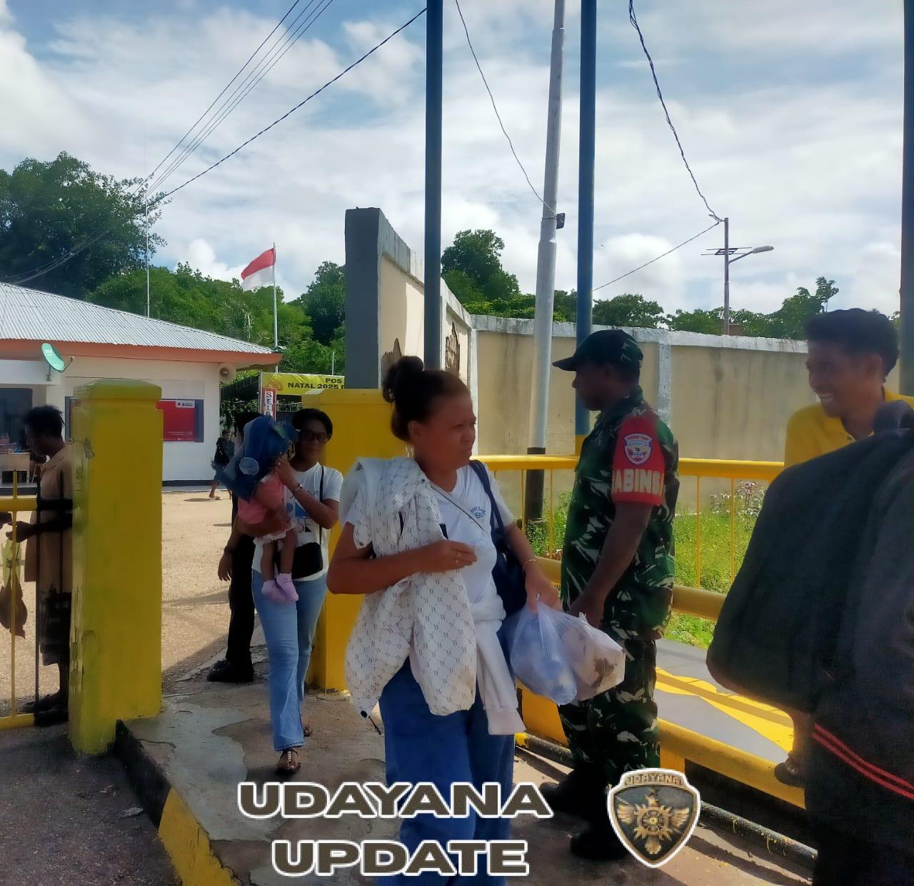 Piket Koramil 1627-02 Pantai Baru Amankan Bongkar Muat Kapal Feri Kalibodri