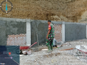 Kodim 1602/Ende Kawal Pembangunan KDKMP Raterua untuk Dukung Ketahanan Masyarakat