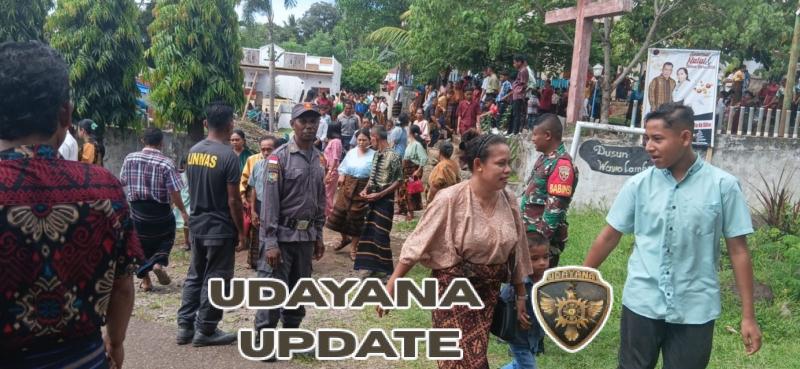 Sinergi Babinsa, Linmas, dan Pemuda Gereja Ciptakan Misa Natal Aman di Nggela