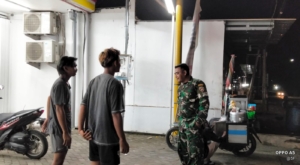 Piket Koramil Seteluk Gelar Patroli Malam, Situasi Wilayah Aman dan Kondusif