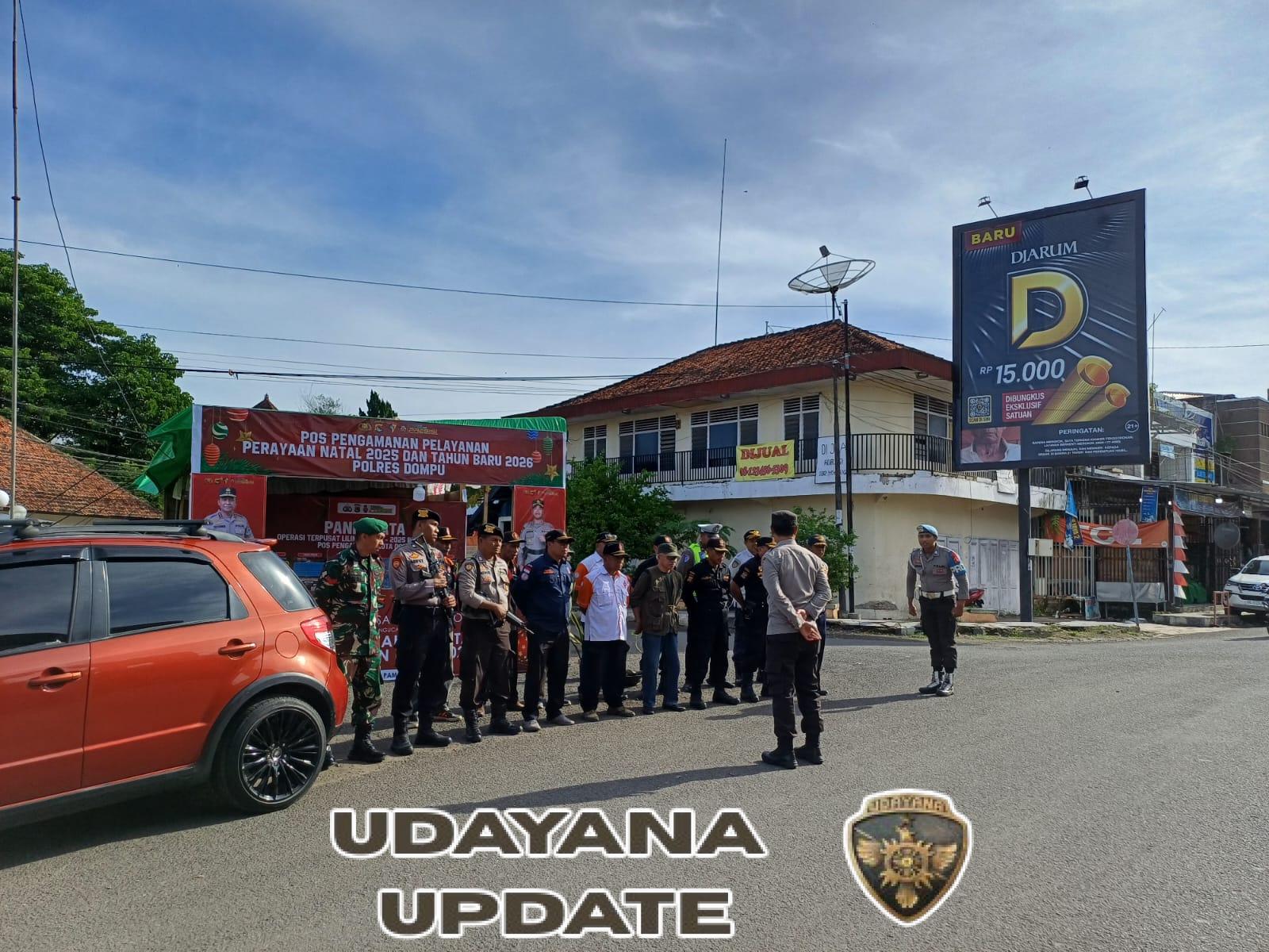 Kodim 1614/Dompu Perkuat Pengamanan Operasi Ketupat Rinjani di Kota Dompu