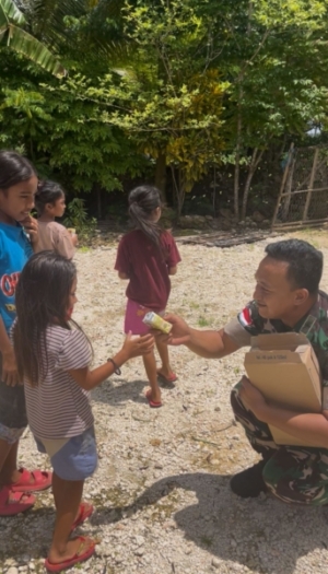 Dandim 1627/Rote Ndao: Bakti Sehat Merah Putih Hadirkan Pengobatan dan Susu Sehat untuk Anak