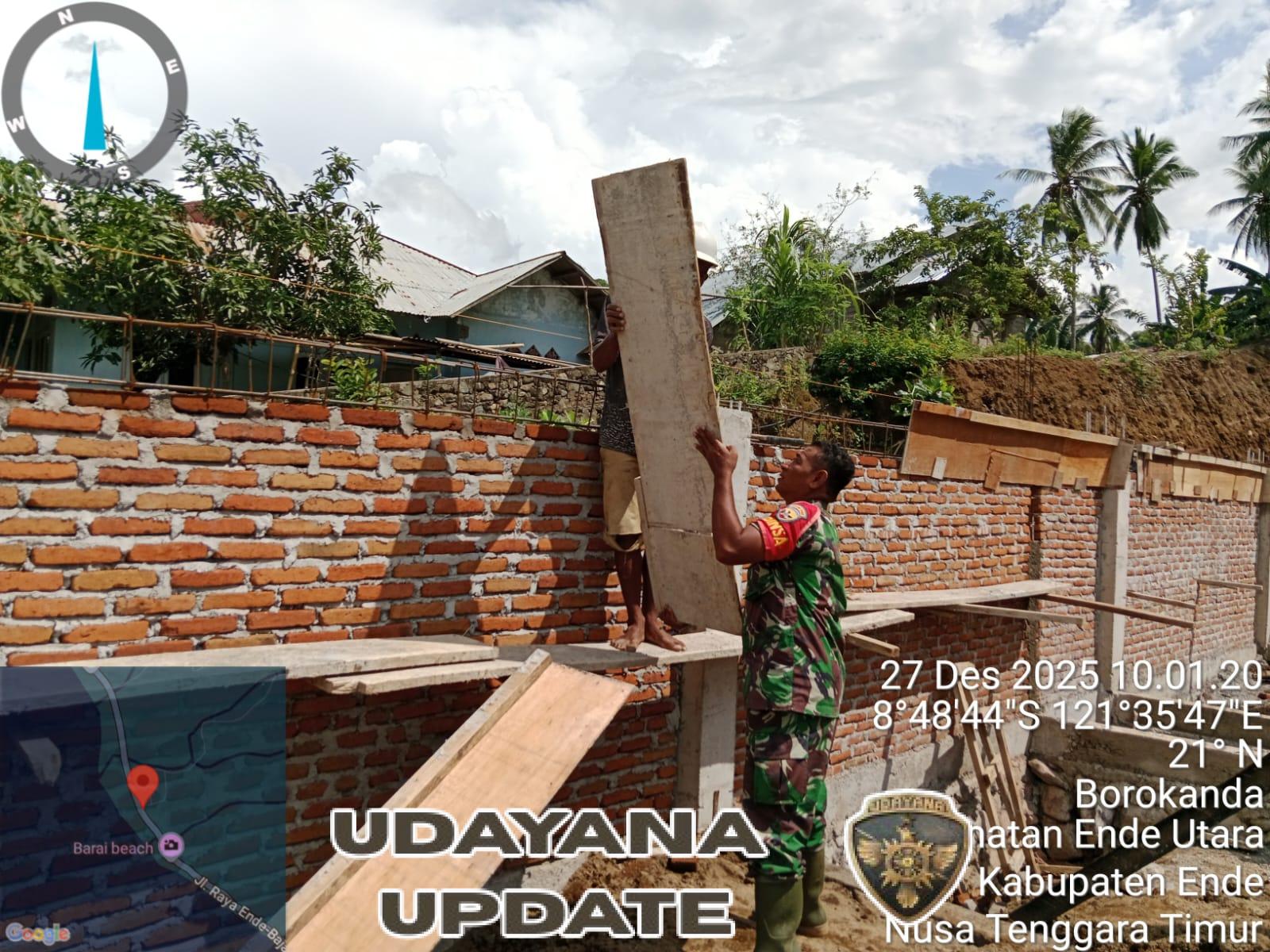 Peran Babinsa Koramil 01 Ende, Progres KDKMP Raterua Capai 25%