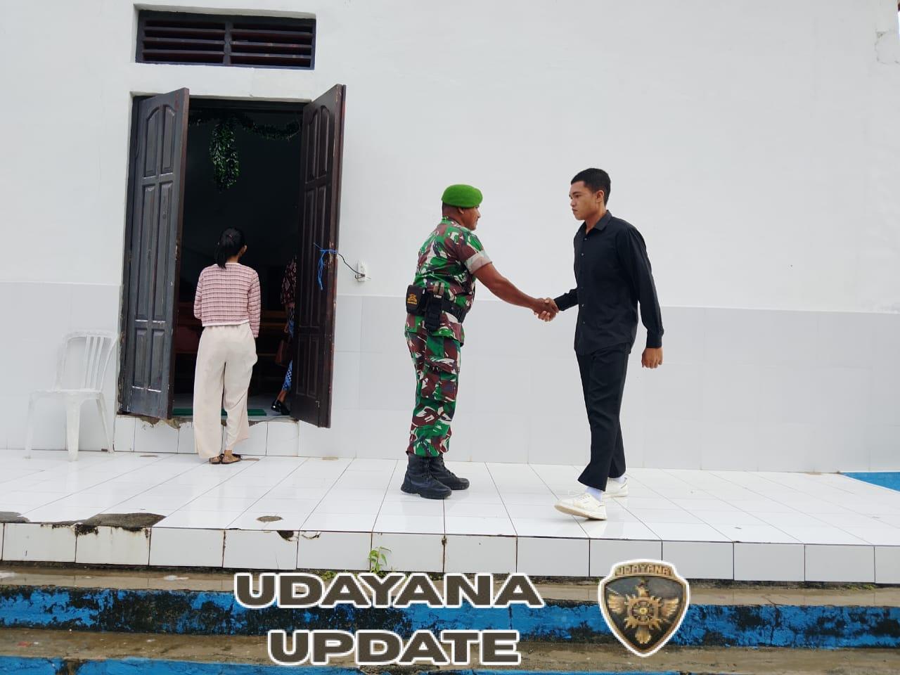 Koramil 1627-03/Batutua Amankan Ibadah Jemaat Gereja Talitakumi Nggauk di Rote Barat Daya