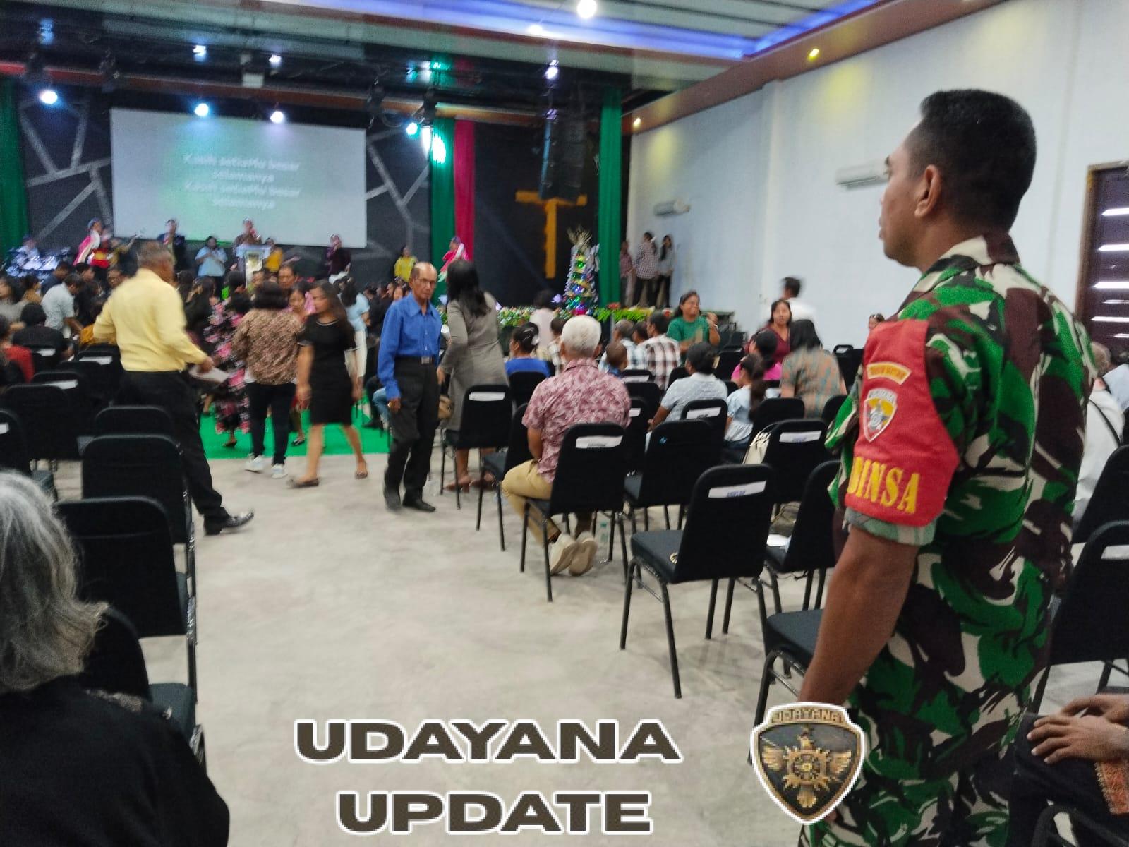 Babinsa Koramil 1627-01/Baa Amankan Ibadah Mingguan di Gereja GBI Menara Doa