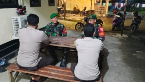 Koramil 1628-01/Taliwang Siaga On Call Pam Natura 2025 di Polsek Brang Rea