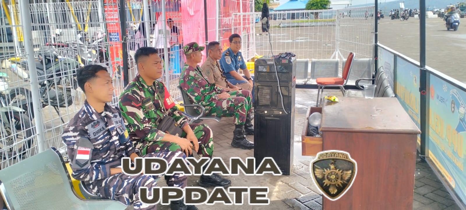 Sinergi TNI Bersama Instansi Terkait, Babinsa Amankan Posko Nataru di Pelabuhan Larantuka