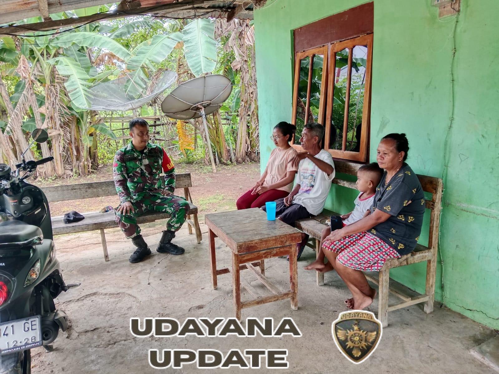 Babinsa Koramil 1627-03/Batutua Laksanakan Komsos dan Monitoring Wilayah di Desa Temas