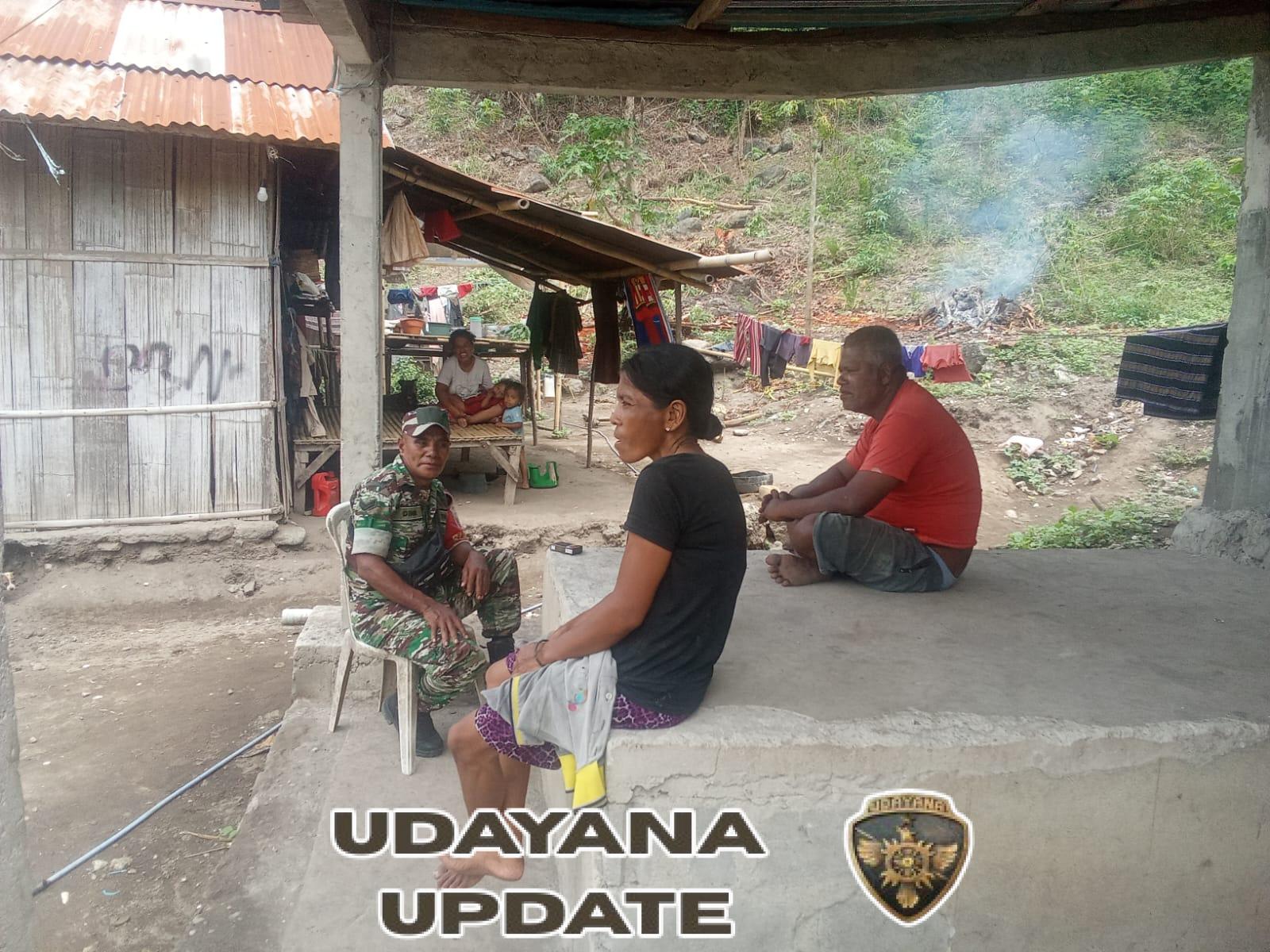 Perkuat Kamtibmas, Babinsa Detukeli Hadir di Tengah Warga Desa Kanganara