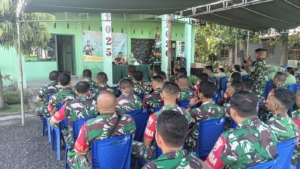 Danramil 1624-03/Lewoleba Sambut Kunjungan Kerja Dandim 1624/Flotim