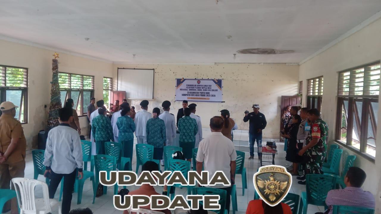 Rapat Pengambilan Sumpah Pj Kepala Desa se-Kecamatan Pantai Baru Berjalan Aman dan Tertib