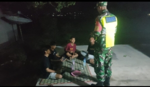 Babinsa Desa Suntalangu Laksanakan Patroli Malam di Pelabuhan Kayangan