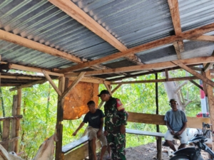 Dekat dengan Warga, Babinsa Wolowaru Laksanakan Komsos di Wilayah Binaan