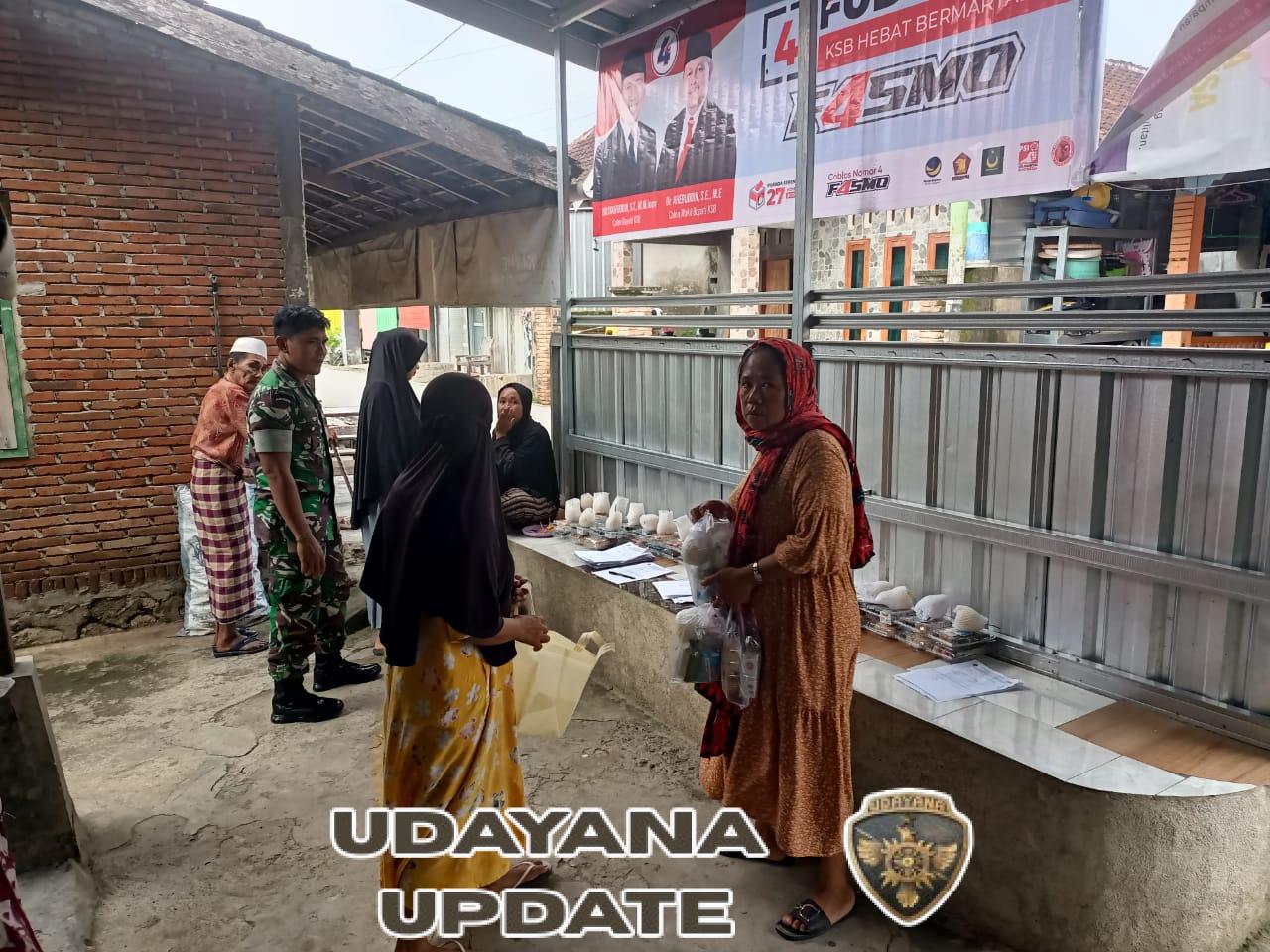 Dukung Kesehatan Ibu dan Anak, Babinsa Seteluk Rea Kawal Program MBG