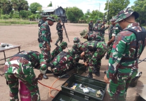 Tingkatkan Kesiapsiagaan, Yonif TP 834/WM Gelar Latihan Penanggulangan Bencana di Nagekeo