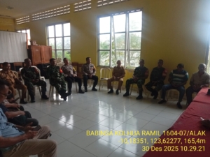 Babinsa Kolhua Hadiri Rakor Kamtibmas Jelang Tahun Baru