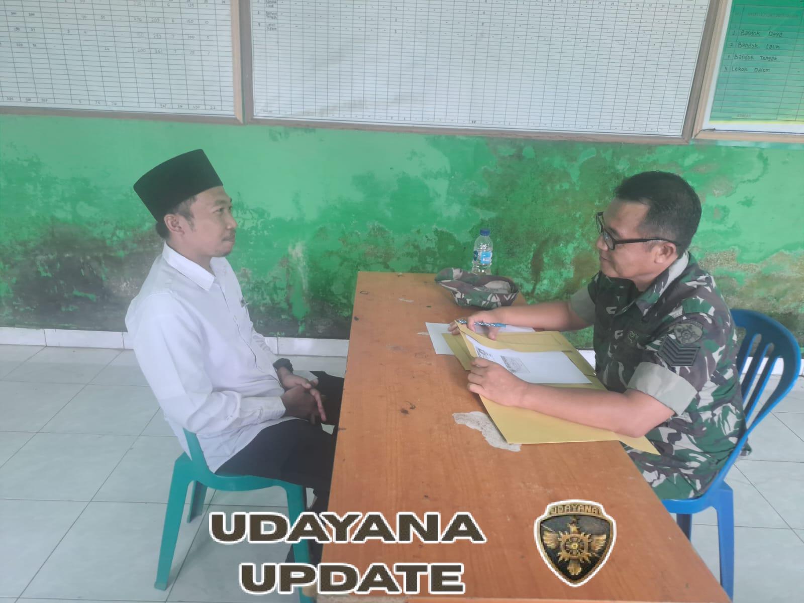 Babinsa Desa Bandok Hadiri Seleksi Tes Calon Perangkat Desa