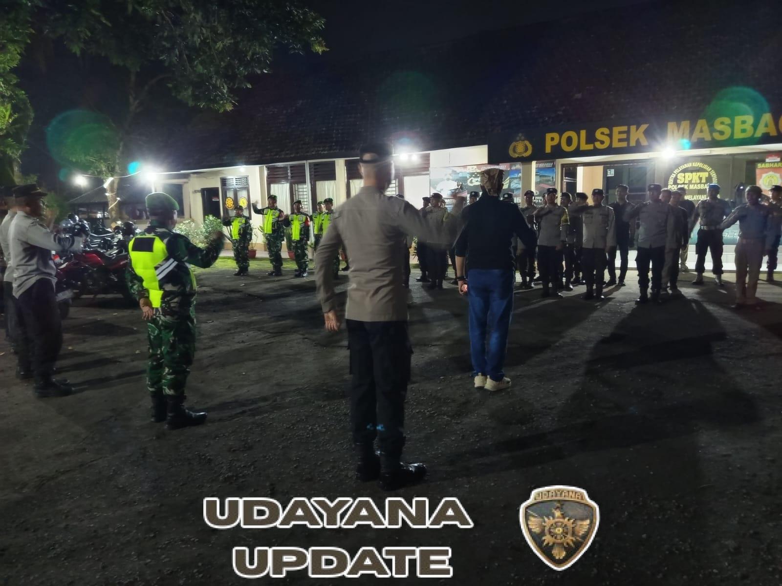 Danramil 1615-05/Masbagik Pimpin Patroli Gabungan Pam Nataru