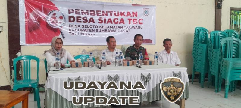 Babinsa Koramil Taliwang Hadiri Rapat Edukasi Kesehatan dan Pencegahan TBC di Desa Seloto