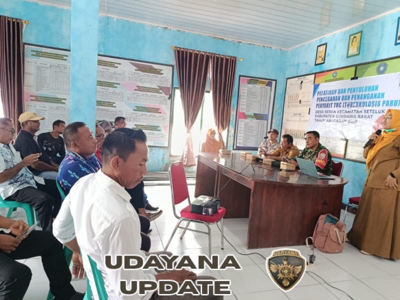 Sosialisasi TBC di Desa Seran, Babinsa Tekankan Pentingnya Hidup Sehat