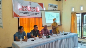 Babinsa Desa Lamontet Aktif Dampingi Sosialisasi Desa Siaga TBC