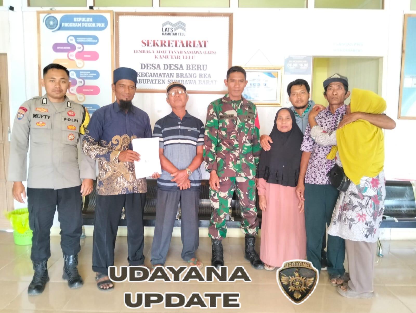 Babinsa Desa Beru Sukses Mediasi Sengketa Tanah, Kedua Pihak Sepakat Berdamai