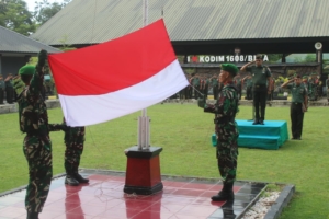 Kodim 1608/Bima Gelar Upacara Bendera 17an, Perkuat Jiwa Nasionalisme Prajurit
