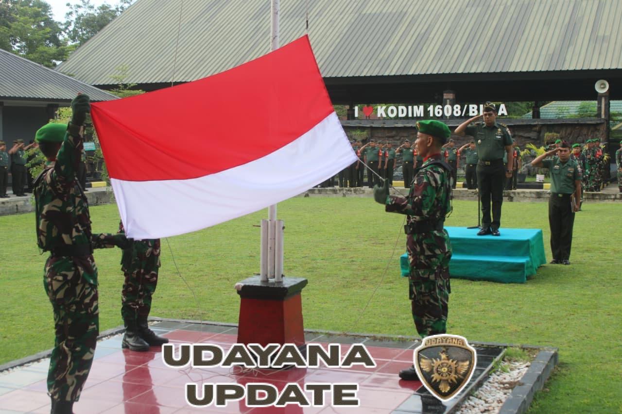 Kodim 1608/Bima Gelar Upacara Bendera 17an, Perkuat Jiwa Nasionalisme Prajurit