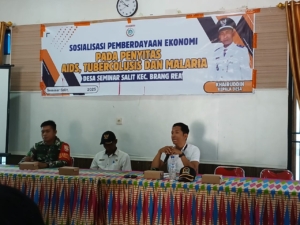 Babinsa Koramil 1628-01 Hadiri Sosialisasi Pemberdayaan Ekonomi bagi Penyintas AIDS, TBC, dan Malaria di Seminar Salit