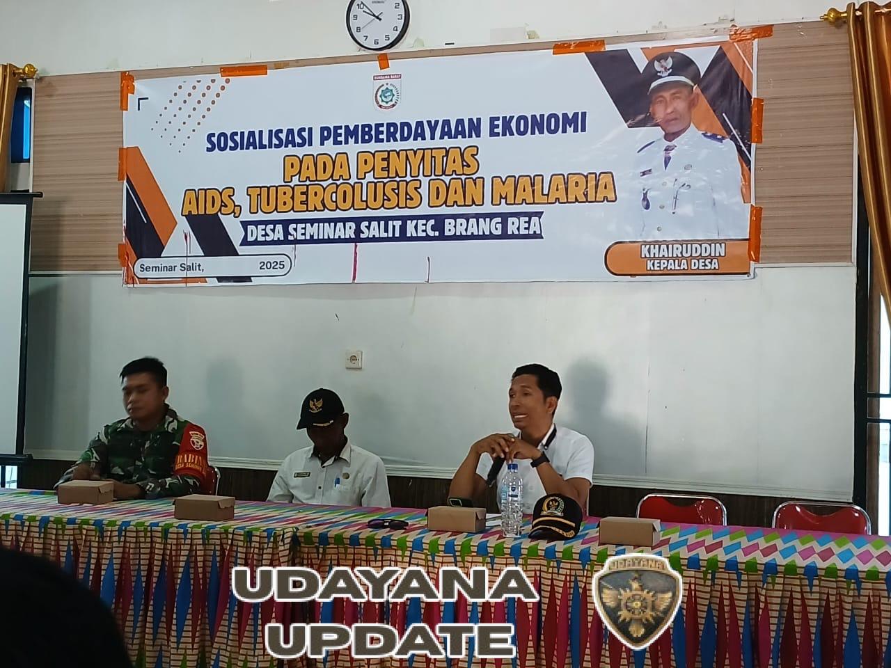 Babinsa Koramil 1628-01 Hadiri Sosialisasi Pemberdayaan Ekonomi bagi Penyintas AIDS, TBC, dan Malaria di Seminar Salit