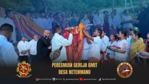 ‎Tegaknya Persatuan, Satgas Pamtas Yonarhanud 2 Kostrad  melaksanakan peresmian dan pemasangan salib.