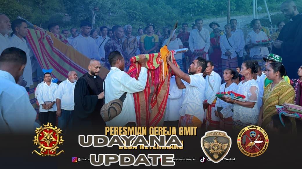 ‎Tegaknya Persatuan, Satgas Pamtas Yonarhanud 2 Kostrad  melaksanakan peresmian dan pemasangan salib.