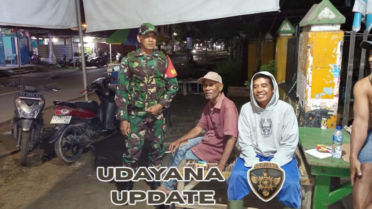 Anggota Koramil 1628-01/Taliwang Laksanakan Patroli Malam Jaga Kondusifitas Wilayah