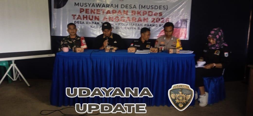 Babinsa Hadiri Musyawarah Desa Penetapan RKPDes 2026 di Rarak Ronges