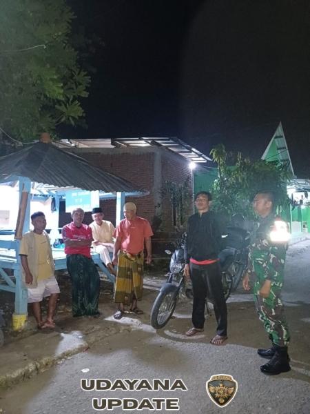 Koptu Abubakar Ajak Warga Rasabou Tingkatkan Kewaspadaan saat Ronda Malam