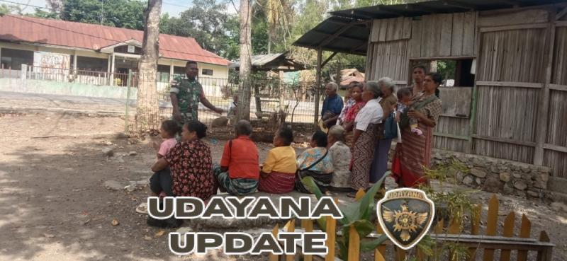 Babinsa Koramil 1618-05/Biut Laksanakan Komsos di Desa Naku, Sosialisasikan Rekrutmen TNI