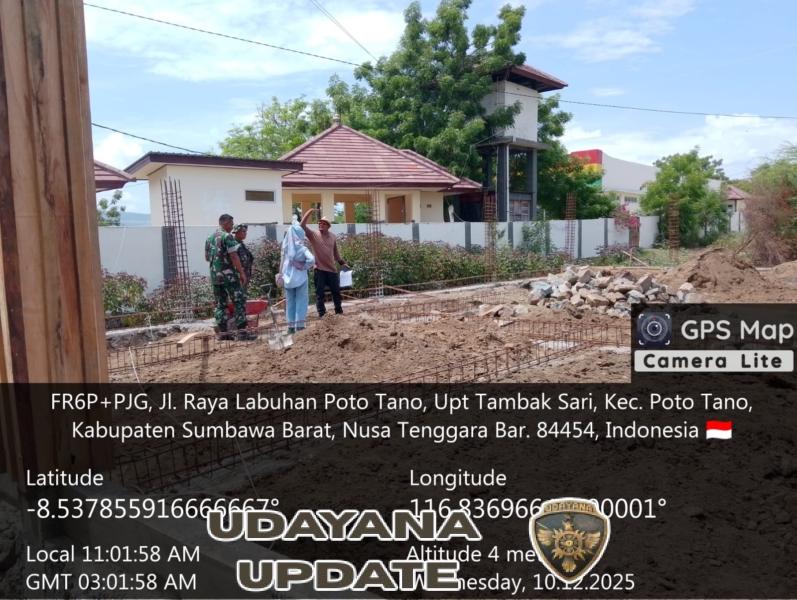Babinsa Poto Tano Dampingi Tim PT Agrinas Tinjau Lokasi KDKMP di Desa Poto Tano