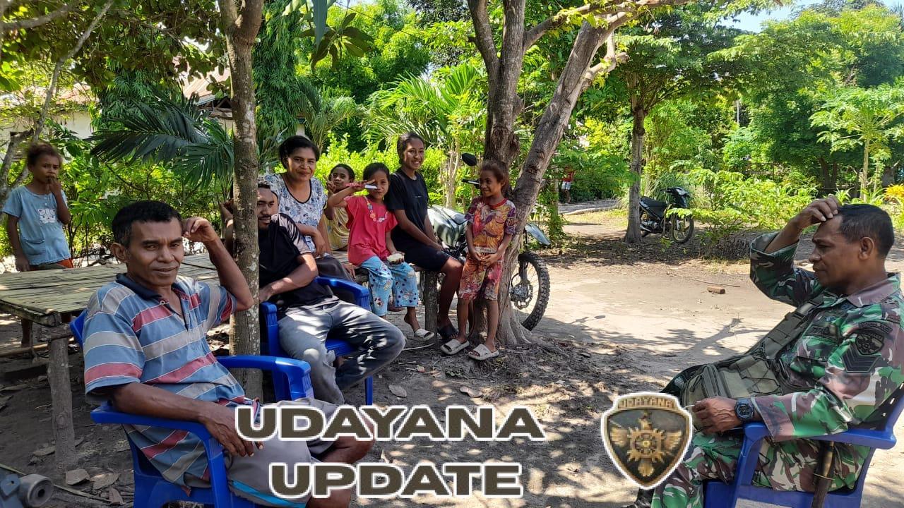 Babinsa Ramil 1622-02/Pantar Laksanakan Komsos Bersama Warga Kelurahan Kabir