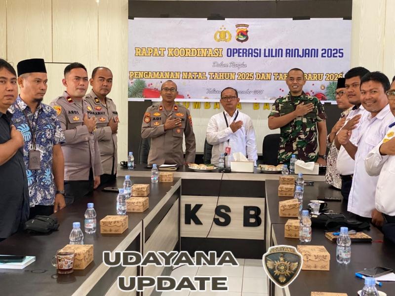 Rapat Koordinasi Lintas Sektoral untuk Pengamanan Natal dan Tahun Baru 2026 di Kabupaten Sumbawa Barat