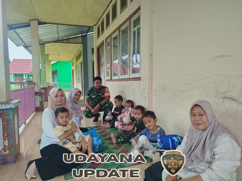 Babinsa Taliwang Dampingi Kegiatan Makan Bergizi Gratis di Sekolah dan TPA