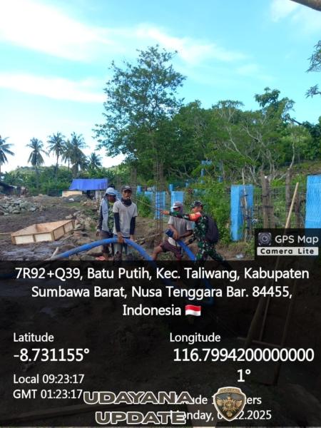 Pendampingan Pembangunan KDKMP di Desa Batu Putih oleh Babinsa Koramil 1628-01/Taliwang
