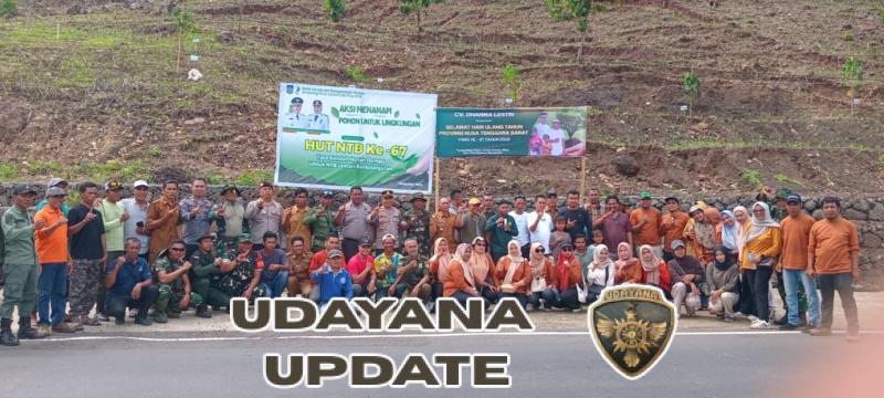 Danramil Manggelewa Pimpin Keterlibatan TNI dalam Penanaman Pohon HUT ke-67 NTB di Dompu