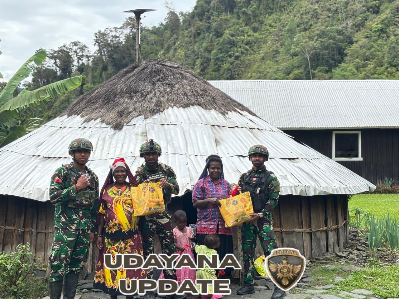 Kasih Natal Menembus Pelosok Papua, Satgas Yonif 743/PSY Hadir di Kampung Talilime