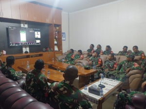 Kodim 1628/Sumbawa Barat Ikuti Tutorial Penggunaan Portal KDKMP Bersama PT Agrinas Pangan Nusantara Melalui Vicon