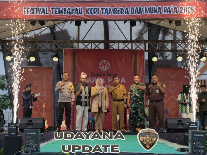 Kasdim Kodim 1614/Dompu Hadiri Pembukaan Festival Tembakau, Kopi Tambora, dan Muna Pa’a 2025
