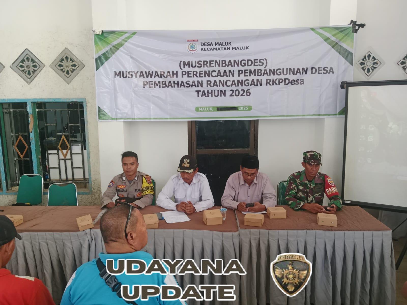 Babinsa Maluk Dampingi Musrenbangdes 2026, Pastikan Proses Perencanaan Desa Lancar