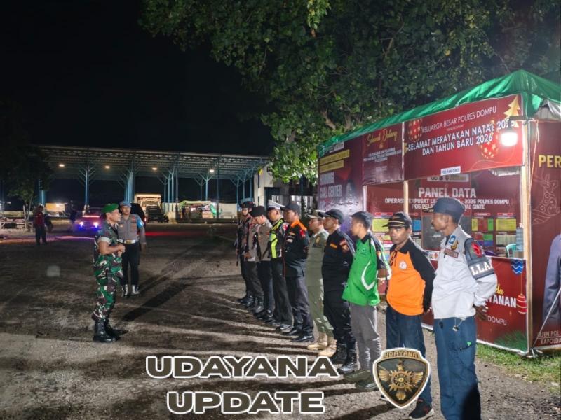 Personel Kodim 1614/Dompu Pimpin Apel Gabungan Pos PAM Terminal Ginte Operasi Ketupat Rinjani 2025
