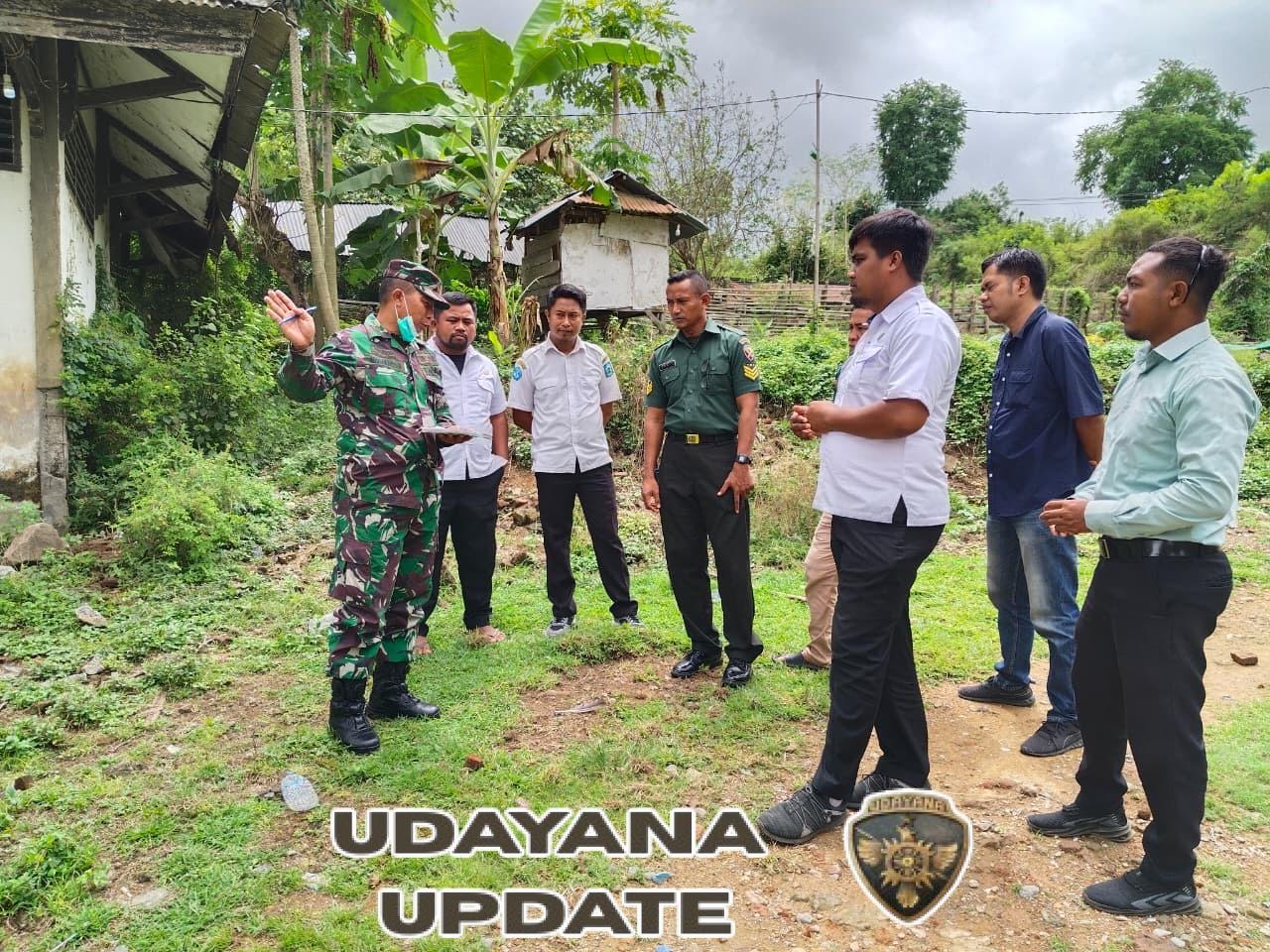 Babinsa Kandai I Dampingi Pengecekan Lokasi Pembangunan Koperasi Merah Putih