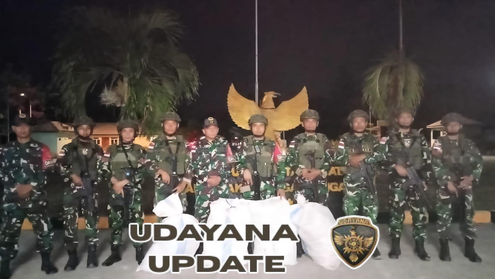 16 Bal Tembakau Ilegal Diamankan Satgas Pamtas di Perbatasan Malaka