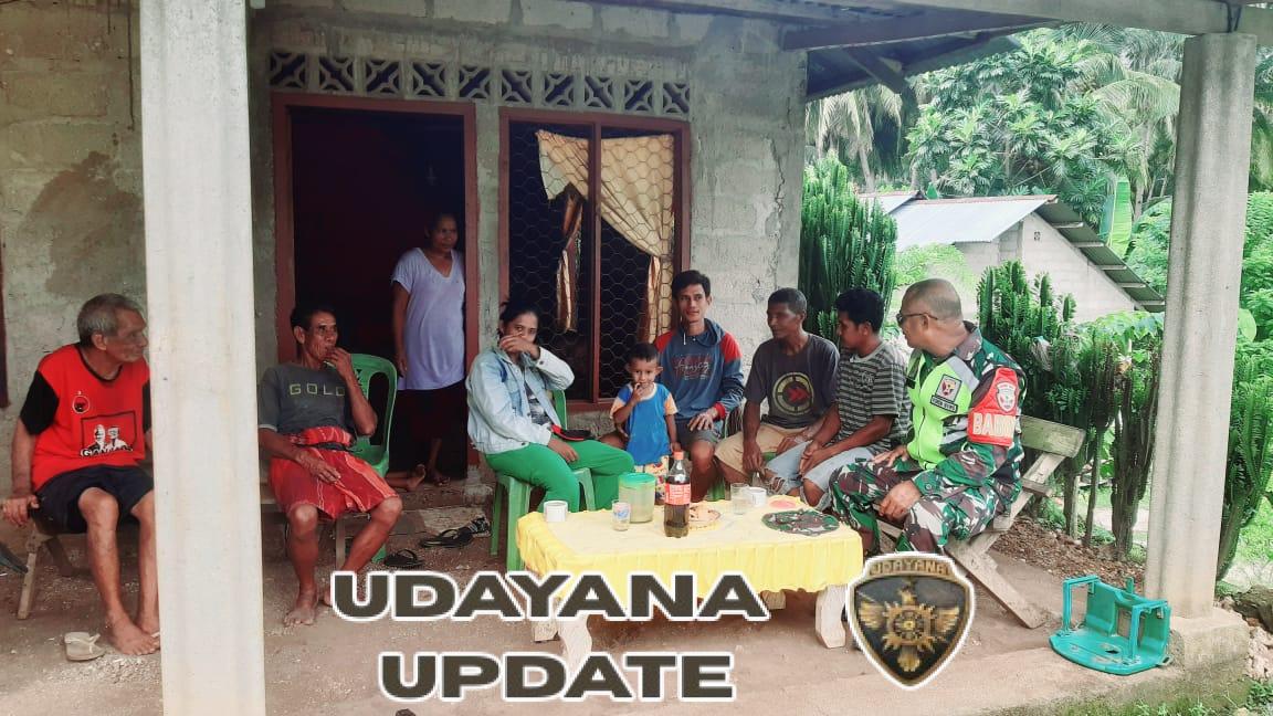 Pererat Silaturahmi, Babinsa Imbau Kekompakan Petani Desa Matasio